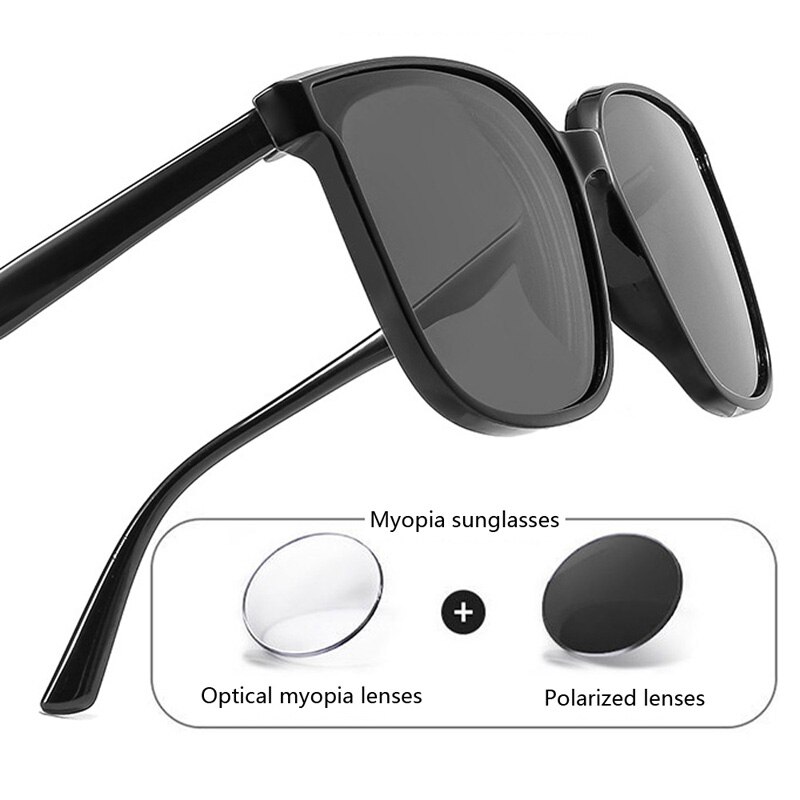 Gafas graduadas para miopía, lentes de sol polarizadas para conducción, gafas de tendencia de , anteojos de protección UV, dioptrías-1,0 a-6,0