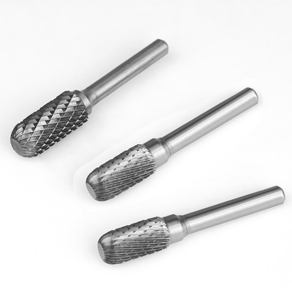 Cylindrical Semi-circular 1pcs Tungsten Steel Alloy Rotary Boring Head Grinding Head Milling Cutter W-shaped Wood Carving Head