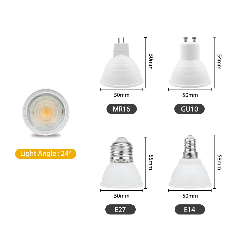 KARWEN Bombillas lámpara LED GU10 GU5.3 MR16 E27 E14 Lampada bombilla LED 6W 220V foco LED Lampara foco para sala de estar