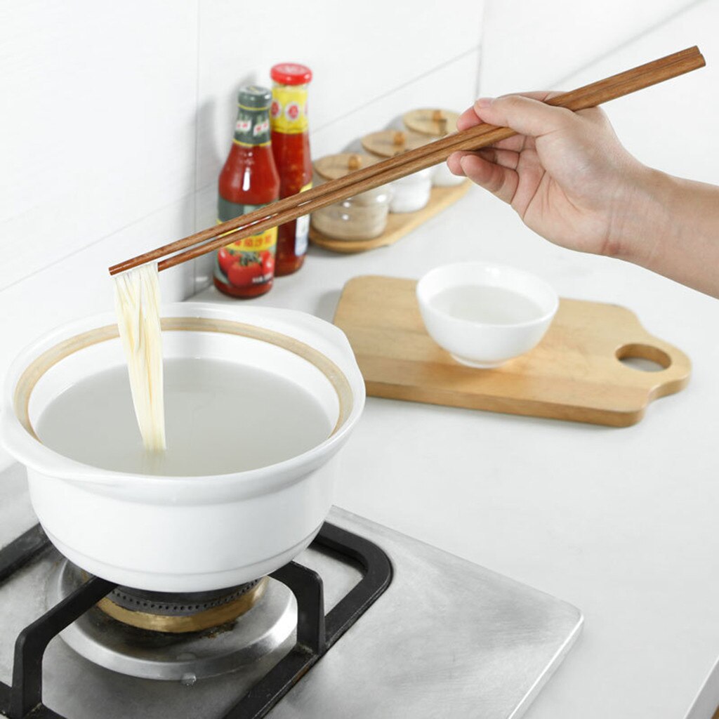 Palillos de cocina largos para cocinar, utensilios para Fideos Fritos, vajilla para el hogar, palillos de madera cómodos fritos de largo, 38CM #50