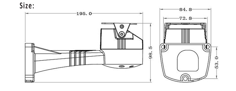CCTV AHD Network Camera RS485 Pan &amp; Tilt Bullet PTZ Bracket Supporting Pelco-D/P Waterproof Outdoor Usage