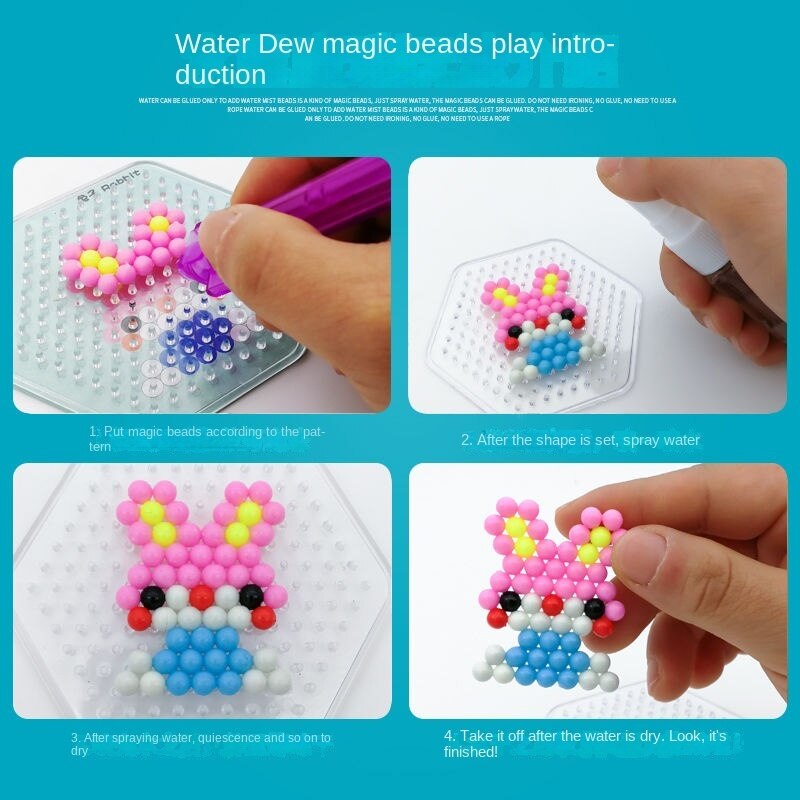 Koraliki Puzzle kryształ Handmade DIY zabawki woda Spray magiczne koraliki zestaw gry w piłkę 3D Handmade magiczne zabawki dla dzieci nowy 2022