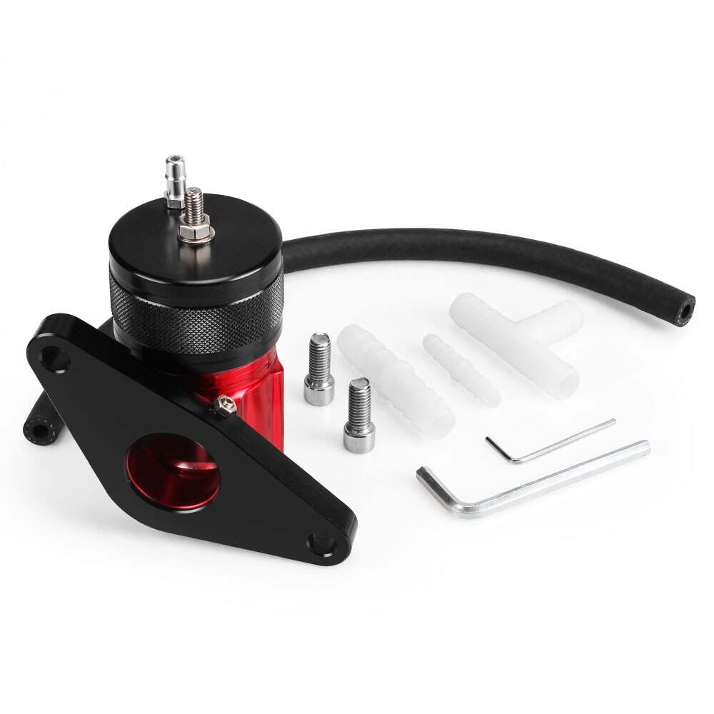 Red Turbo Blow Off Valve Adjustable Recirculating Blow Off Valve For 02-07 Subaru WRX And 04-18 STI RS-BOV051