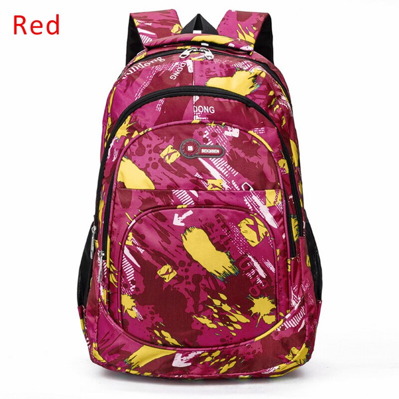 Camouflage sacs d'école sac à dos pour adolescents garçons filles ordinateur portable sac à dos mâle voyage sacs à dos décontractés lettre impression livre sac: D