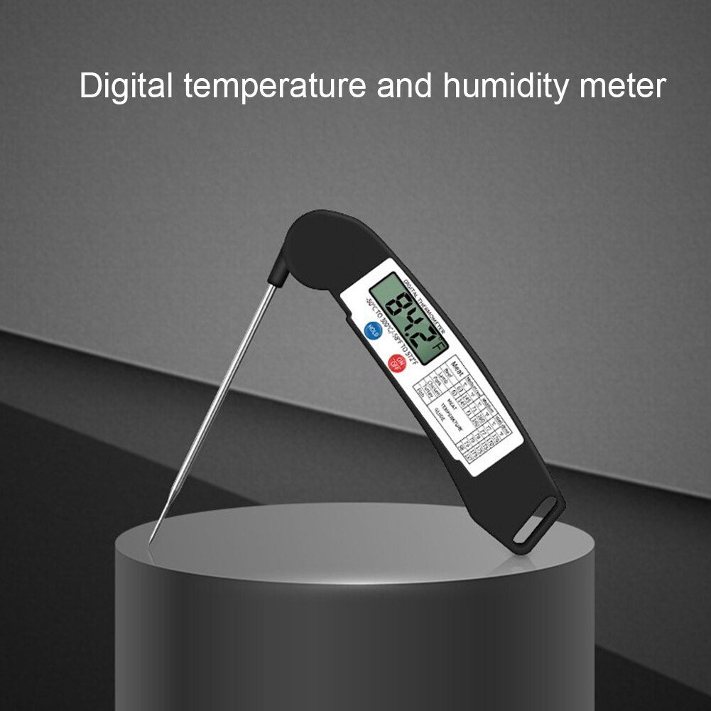 Bbq termometer verktøy folding magnetisk digitalt kjøkken bbq matte kjøtt termometer grille kokeverktøy kjøkken verktøy tilbehør
