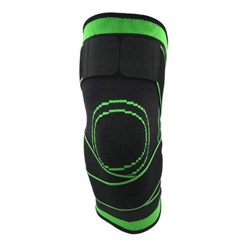 WorthWhile 1PC Sport Pressurized Kneepad Elastic Knee Pads Support Sleeve Basketball Volleyball Brace Training Fitness Protector: Green / XL