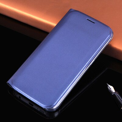 Asuwish Flip Case Leather Cover For Samsung Galaxy J5 J5 J 5 SM J500 J500F J500FN J510 J510F J510FN SM-J510 Phone Case: for J5 2016 / Blue