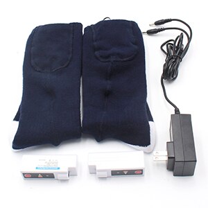 Calcetines calentados para mujer y para hombre de invierno cálidos, actividad de la batería recargable, calcetines eléctricos calentados de 3,7 voltios para la salud en invierno: Deep Blue