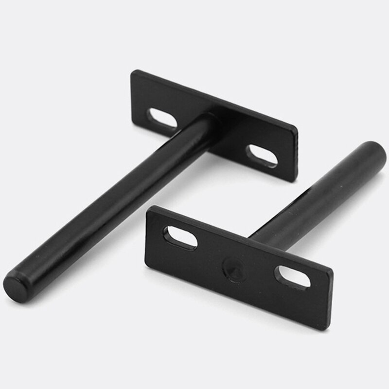 6Pcs Floating Shelf Brackets Concealed Blind Shelf Support for Raw Wood Shelves