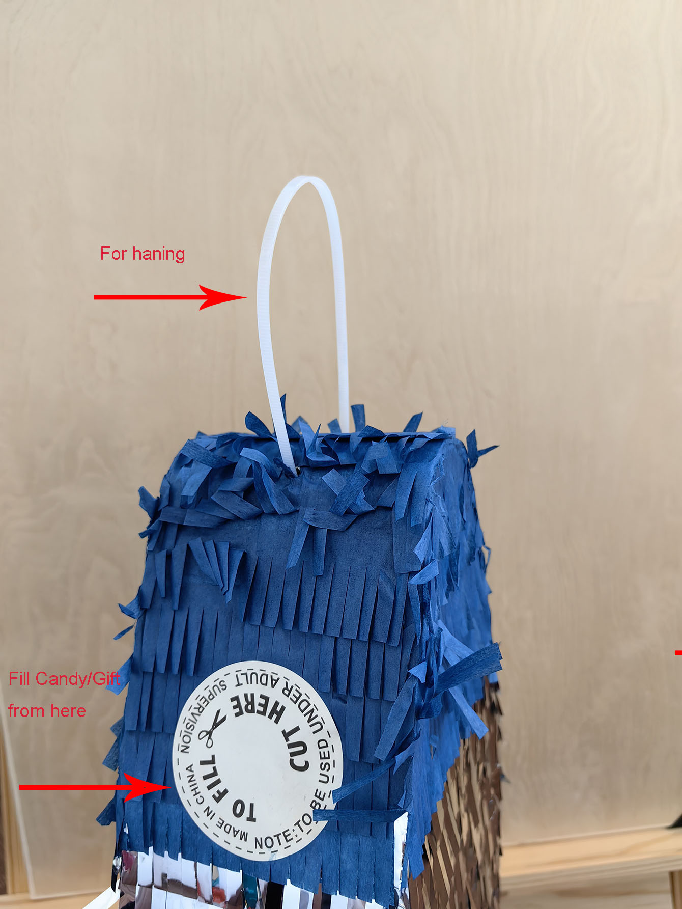 1PC/Box Pull String Rocket Ship Pinata Outer Space Party Decorations for Astronaut Themed Birthday Space Themed Party Supplies