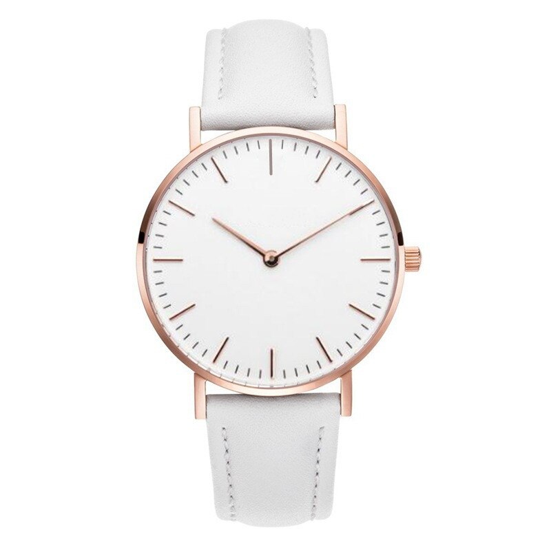 Luksusur dame læderur dame simpelt quartz armbånd armbåndsur dameur zegarek damski reloj