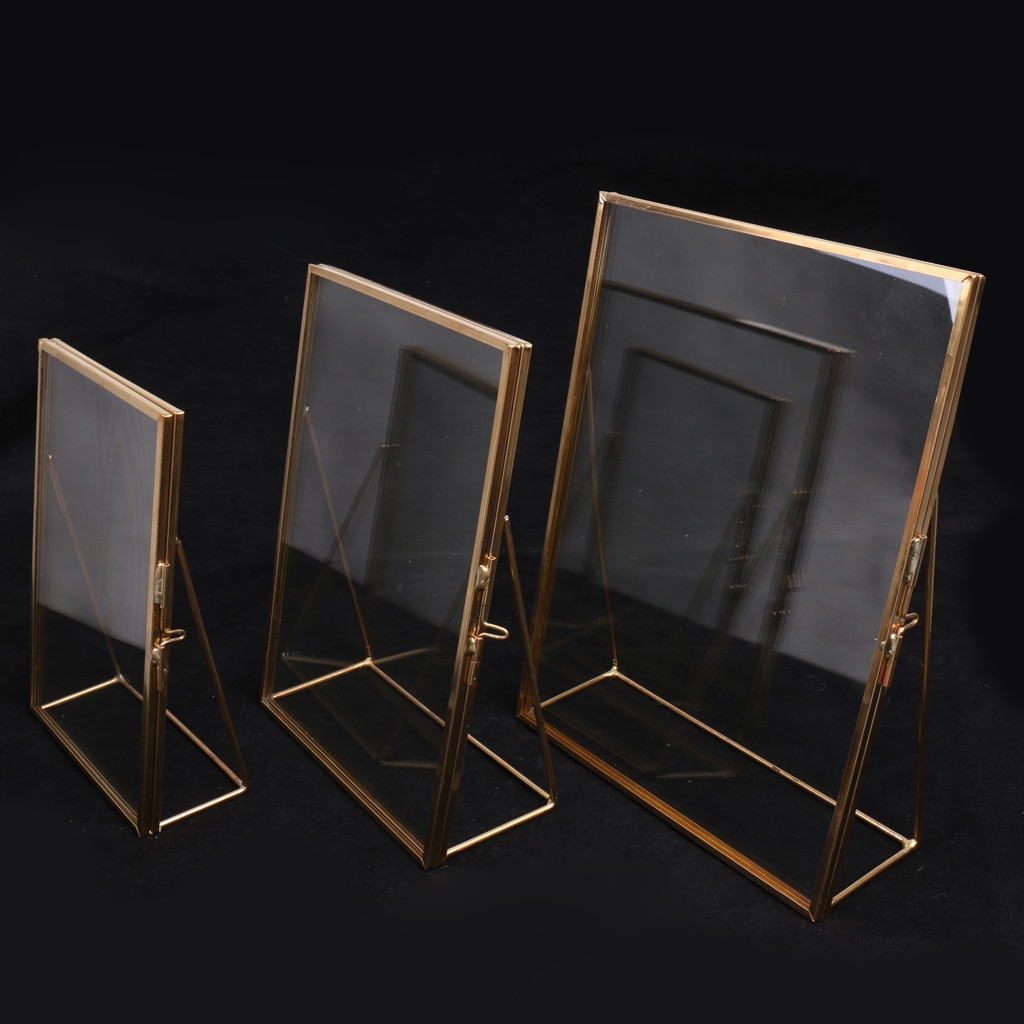 Marco de fotos de vidrio rectangular