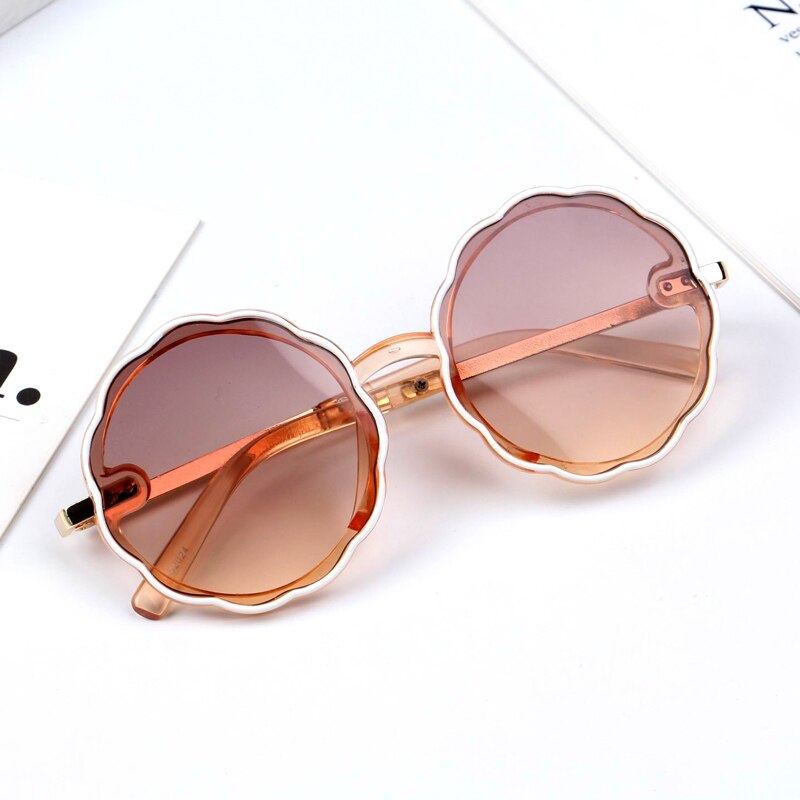 Zilead baby solbriller rund innfatning personlighet solbriller blondere barnebriller uv - motstandsdyktig trendy takrenne og jenter: 2