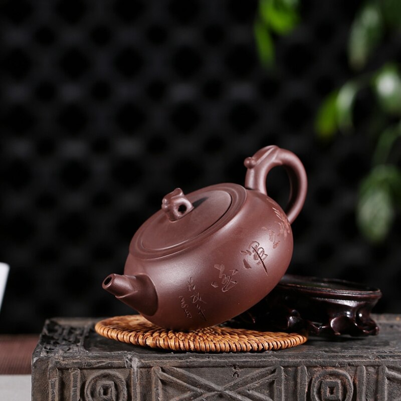 Yixing Theepot Pot Paarse Klei Hand Gesneden Dragon Handvat Theepot Zisha Ketel Teaset Theeceremonie Thee Accessoires Kung Fu thee Set