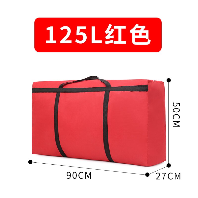 Bolsa de lona Oxford de gran capacidad para embalaje móvil, 180L tejida de bolsa de lona, artefacto de almacenamiento de edredón, portátil, piel de serpiente: red 125 L