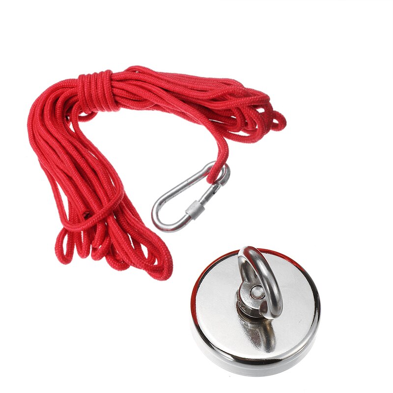 8-400KG Starke Leistungsstarke Runde Neodym Magnet Haken Salvage Magnet Meer Angeln Ausrüstung Halter Ziehen Montage Topf + 10M Seil