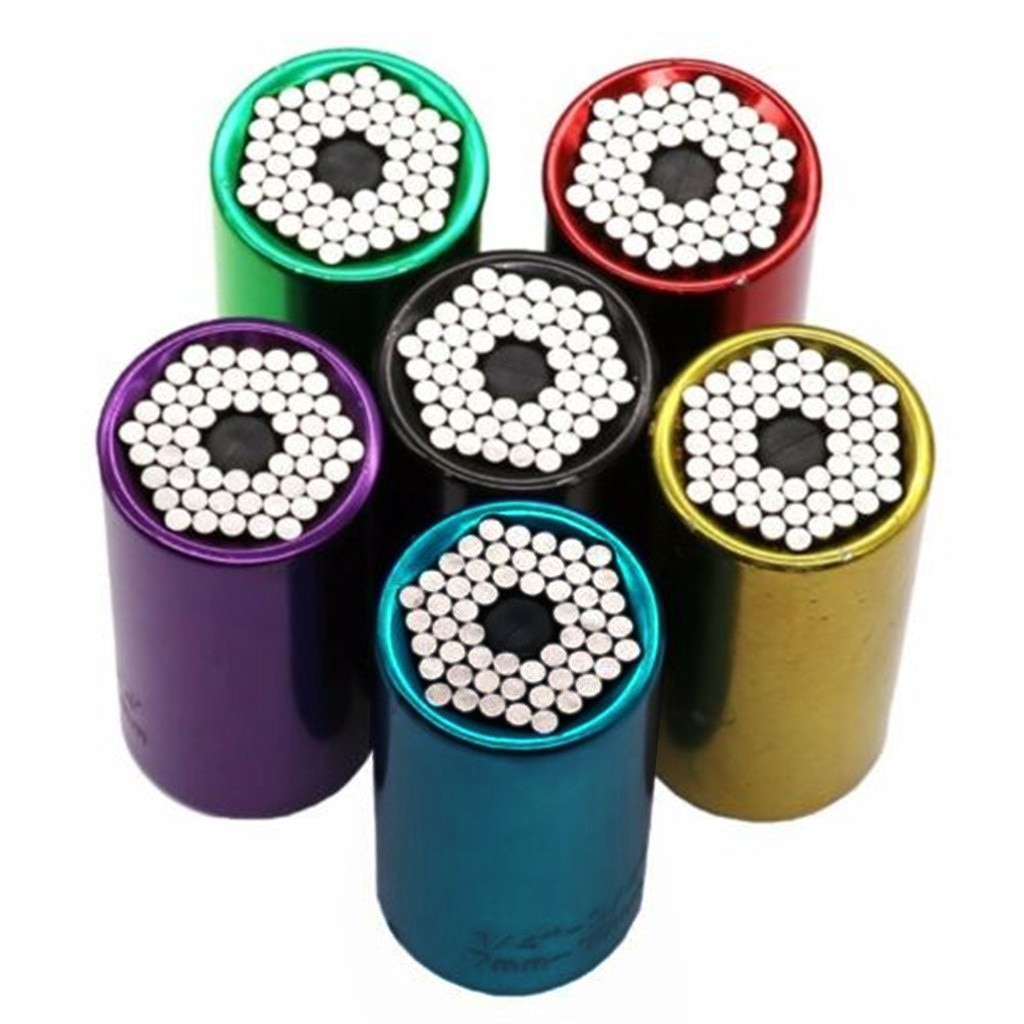 2Pcs Torque Wrench Head Set Universal Socket Sleeve adapter 7-19mm Power Drill Ratchet Bushing Spanner Key Grip Multi Hand Tools