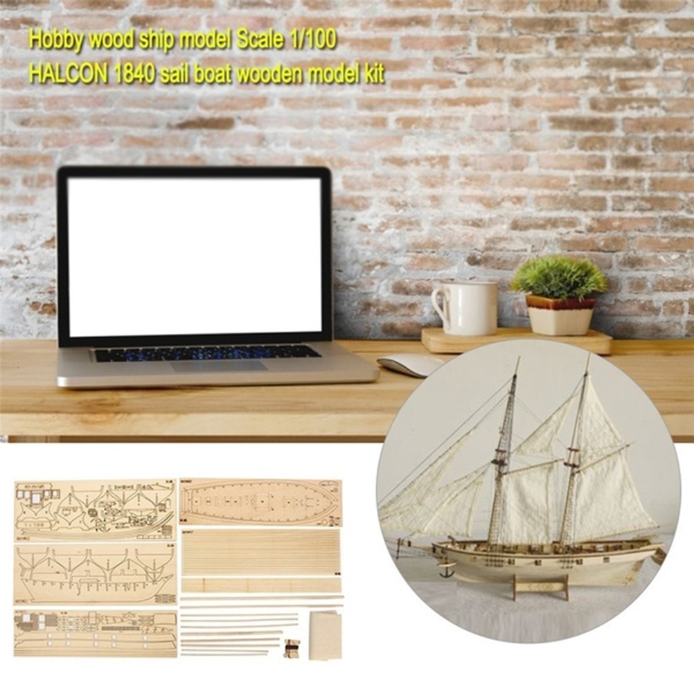 Schaal Zeilboot Model DIY Assemblage Model Kits Beeldjes Miniatuur Handgemaakte Houten Zeilboot Hout Ambachten Home Decor #20