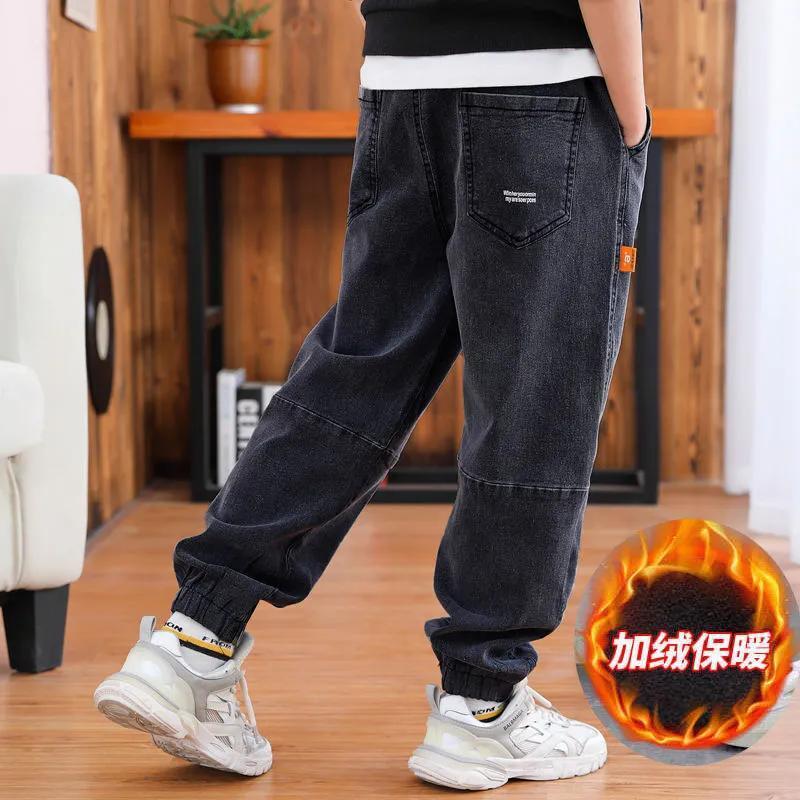 Ragazzi Jeans bambini sport Casual pantaloni di velluto inverno velluto addensare pantaloni caldi abbigliamento per bambini per ragazzi 4 6 8 10 12 anni