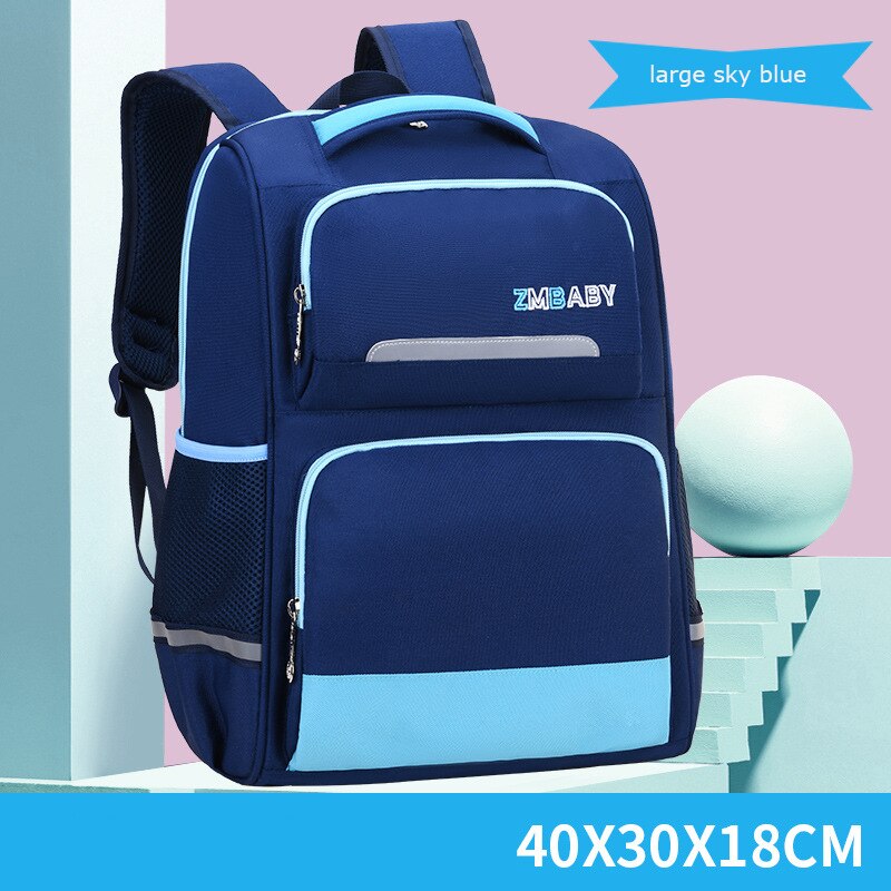 Kids School Rugzak Kinderen Schooltassen Voor Kinderen Satchel School Rugzakken Jongens Meisjes Orthopedische Schooltas Mochila Infantil: large sky blue