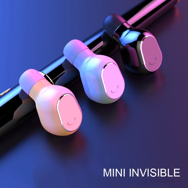 Unsichtbare Bluetooth Headset kabellos Mini Ohr-montiert Einzigen Ohrstöpsel Miniatur Headset Sport Fahren Lange bereithalten-Headset