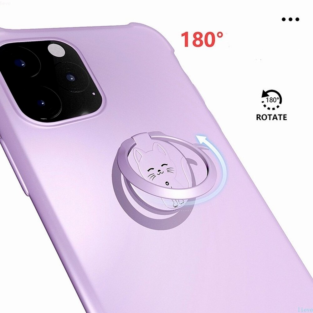 2021 nya söta katter metall 360 graders snurr finger ring telefon hållare ring hållare söt cell grepp uttag för telefon magnet fäste