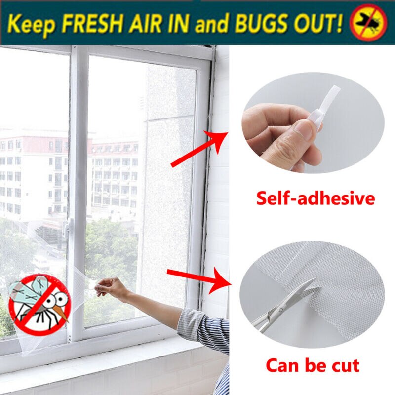 Gaas raamhorren gordijn kliknet anti muggen insecten vliegen insecten gordijnen zelfklevend onzichtbaar scherm