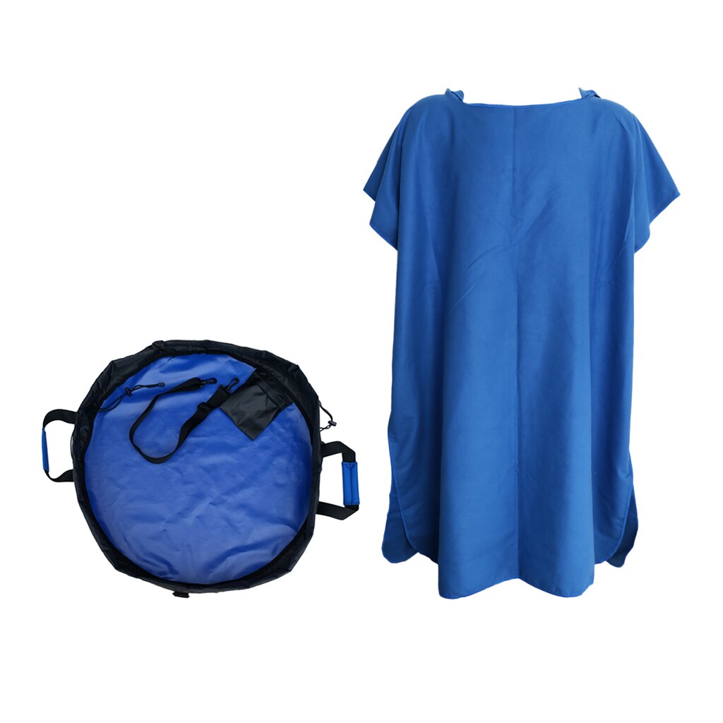 Unisex Adult Towelling Surf Beach Swim Poncho Wetsuit Changing Robe and Mat Bag