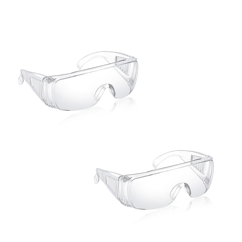 Transparent ventilated eye protection glasses eye protection laboratory anti-fog glasses for laboratory factory operations: 2PCS