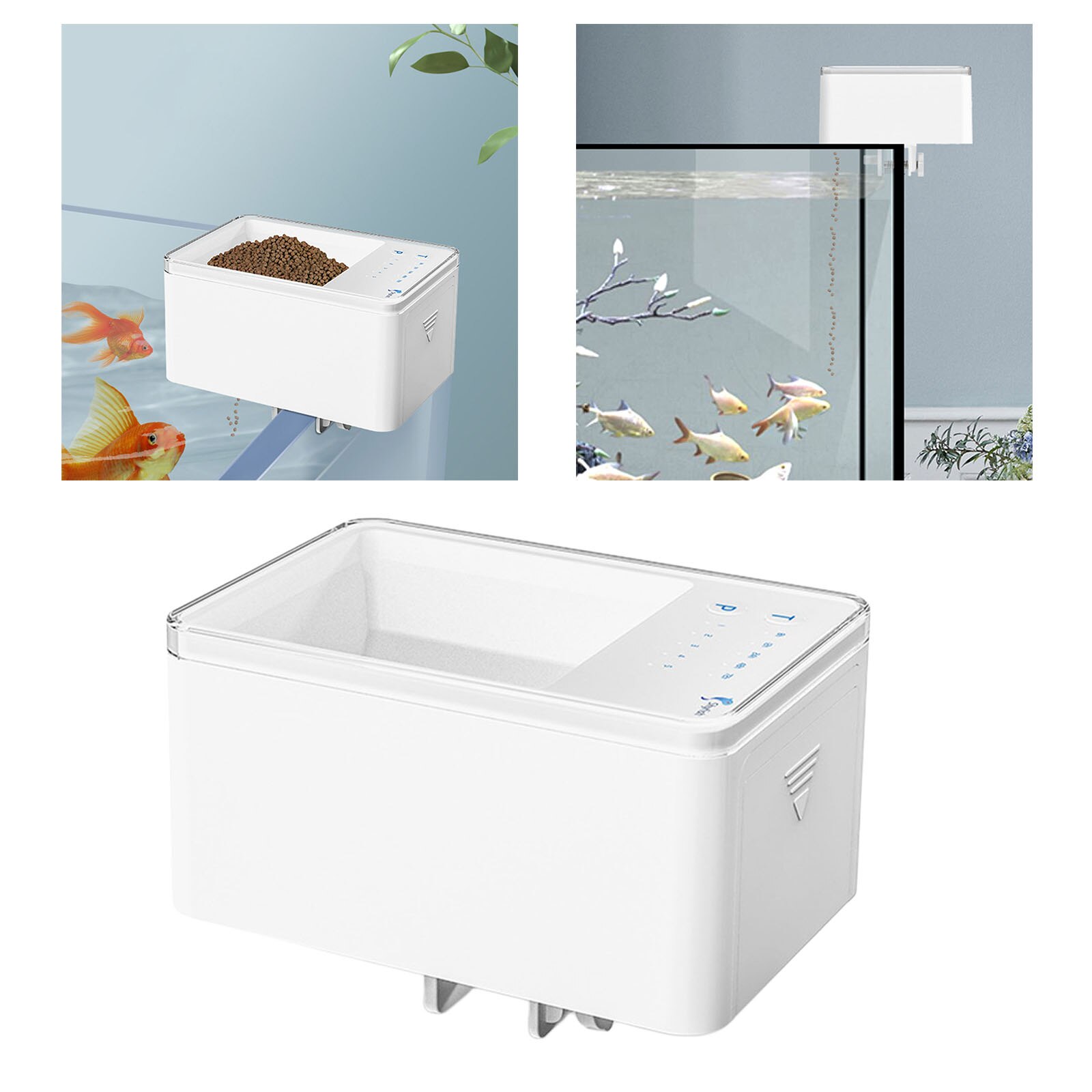 Automatic Fish Feeder Timed Aquarium Pond Intelligent Food Dispenser 70ml Auto Feeding on Holidays