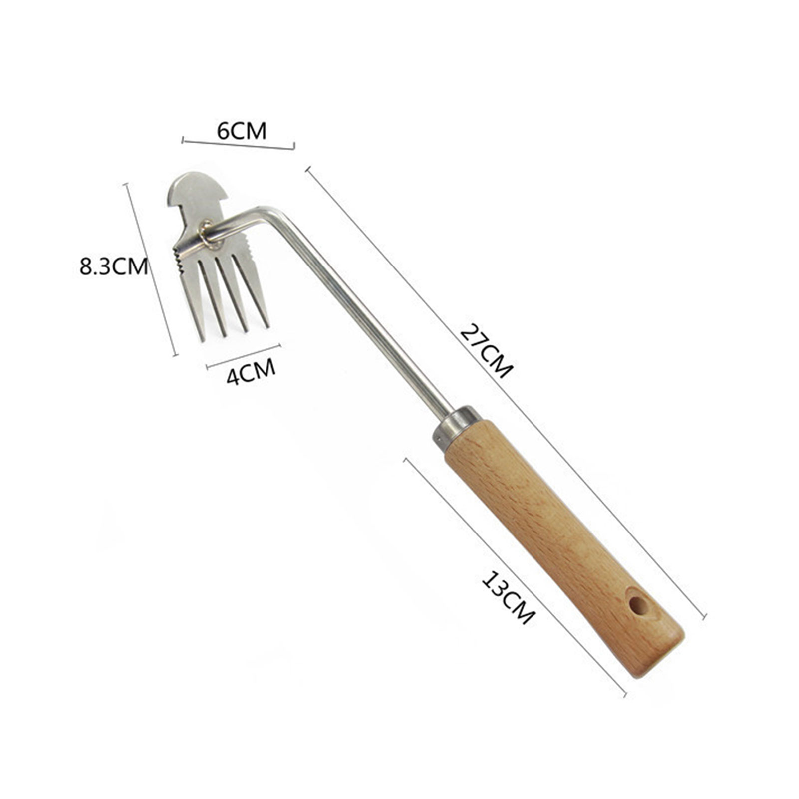 Garden Hoe Weeders Carbon Steel Gardening Hook and Weeding Tool Dual-Purpose Hardened Weeding Hoe for Easily Removing Weeds: WHITE
