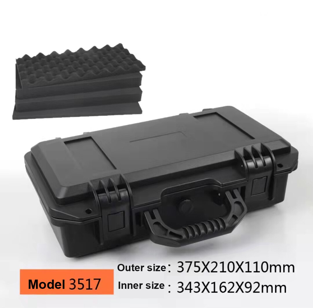 Veiligheid Instrument Gereedschapskist Beschermende Waterdichte Shockproof Toolbox Verzegelde Tool Case Slagvast Koffer Met Spons: Model 3517
