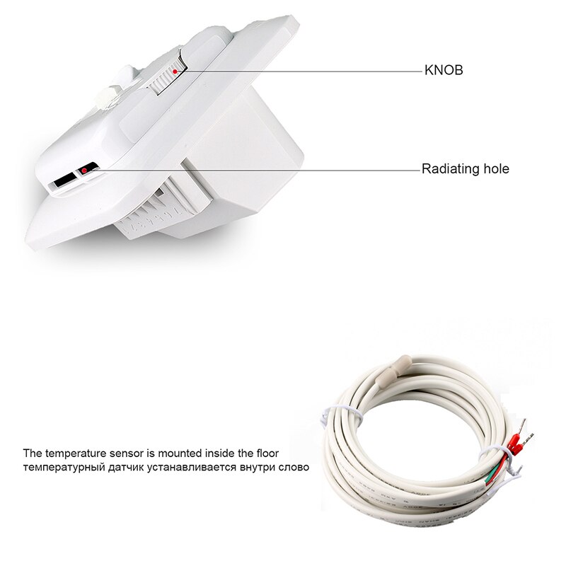 Floor Electric Heating Thermostat 16A 220V 5-40℃ Celsius Mechanical Temperature Controller