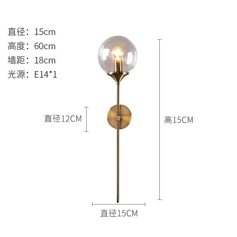 Noord-europa Led Wandmontage Schansen Clear Grijs Amber Glas Lampenkap E14 Socket voor woonkamer Wasruimte Wandlamp