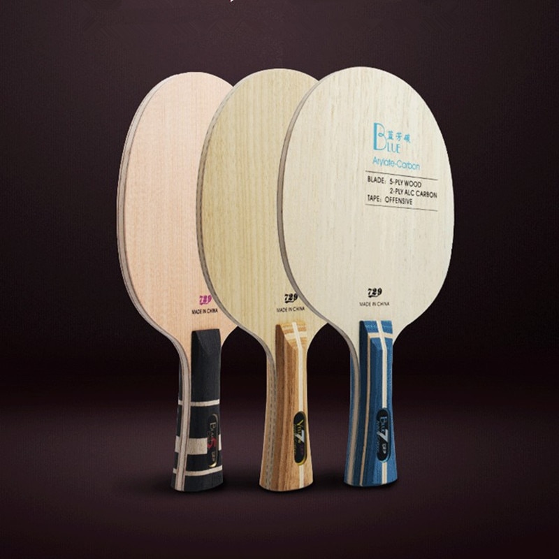 Raqueta de Ping Pong, raqueta de carbono, color negro, azul, amarillo, novedad de 729