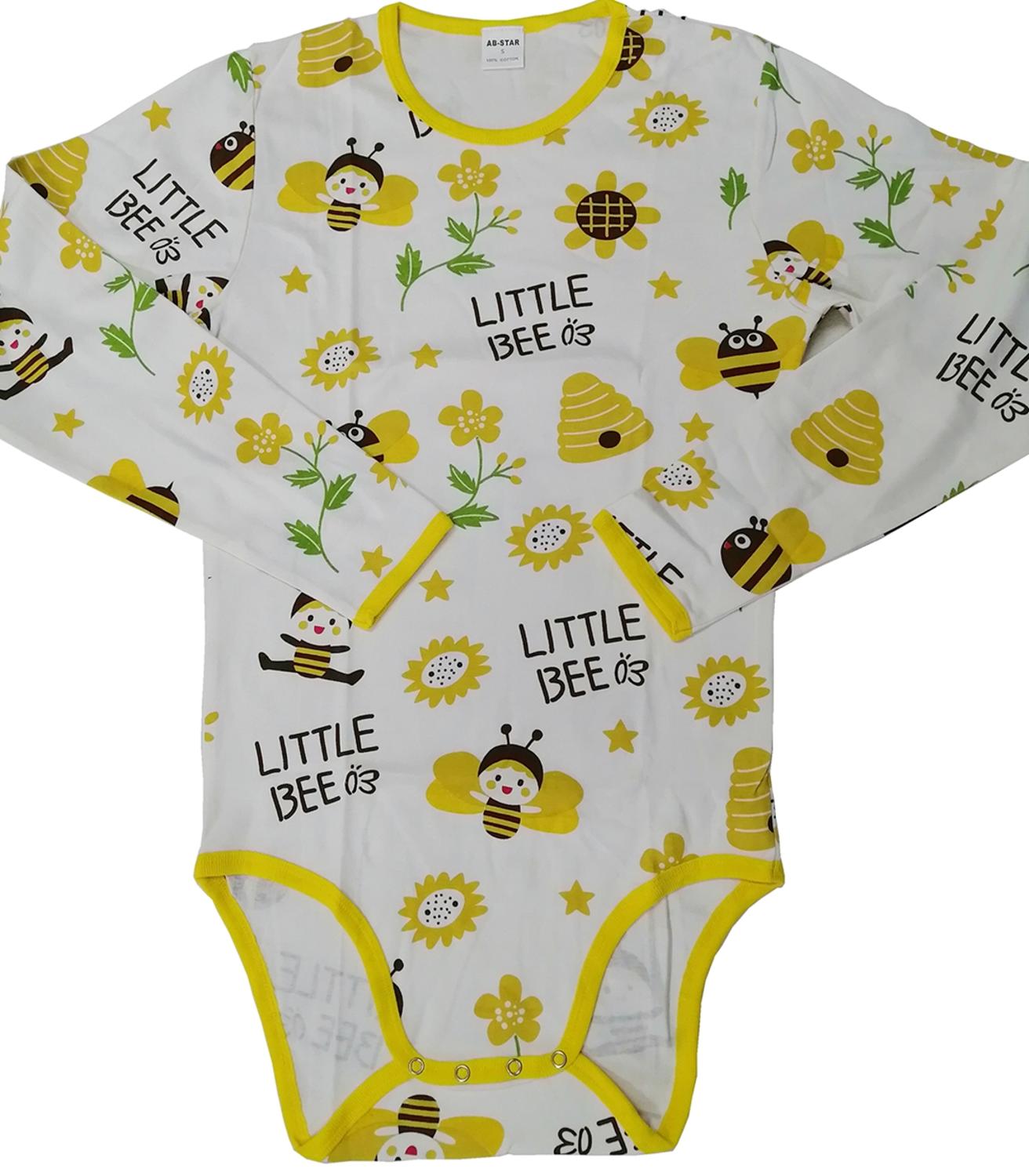 Body Little bee à manches longues pour adulte, barboteuse, vêtements abdl: M