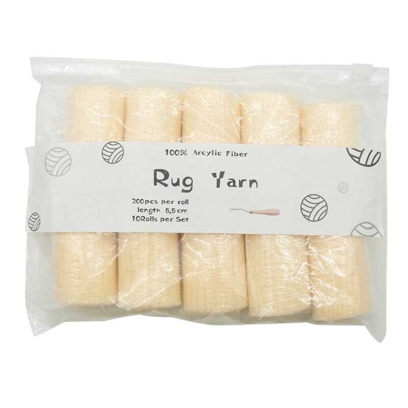 10 Rolls Pre-Cut Latch Hook Yarn Threads for Making Pillowcases Blanket Rug DIY: 2