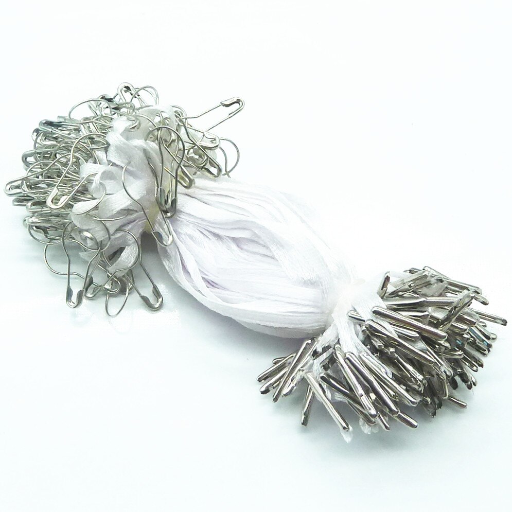 Hang Tag String with Safety Pin Garment Tag Roap Tickets Cord 500 Pieces a Lot 10cm: white