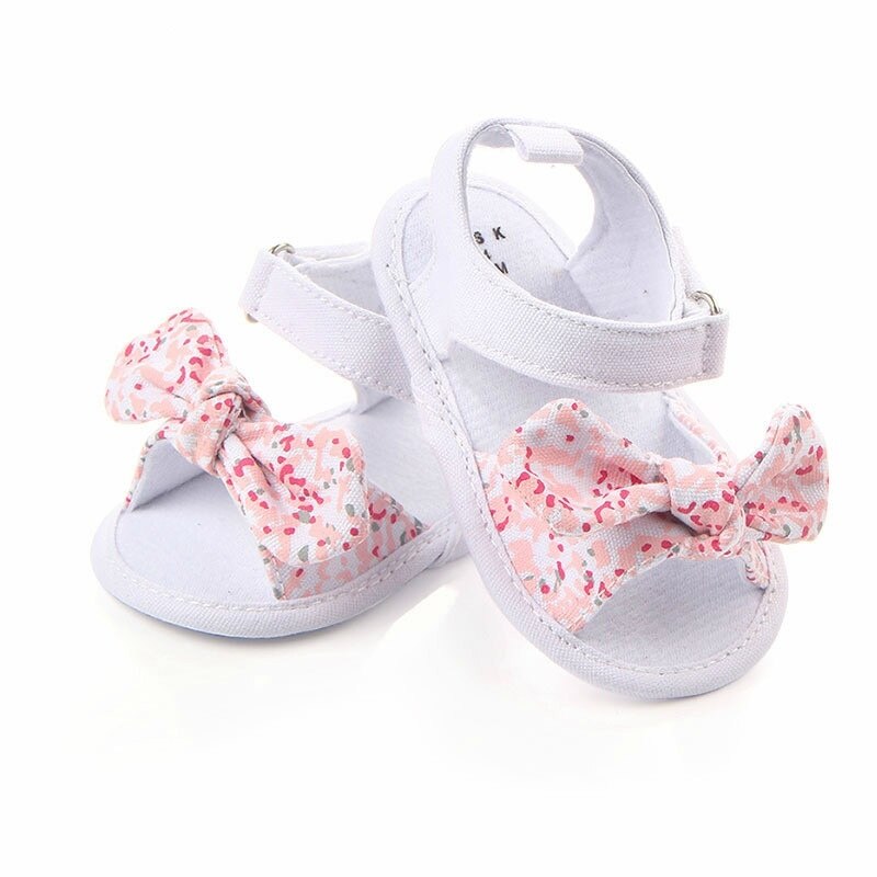 1 Pair Children Baby Kids Boys Girls Shoes Non-Slip Canvas Bowknot Toddlers Toddler Sandals