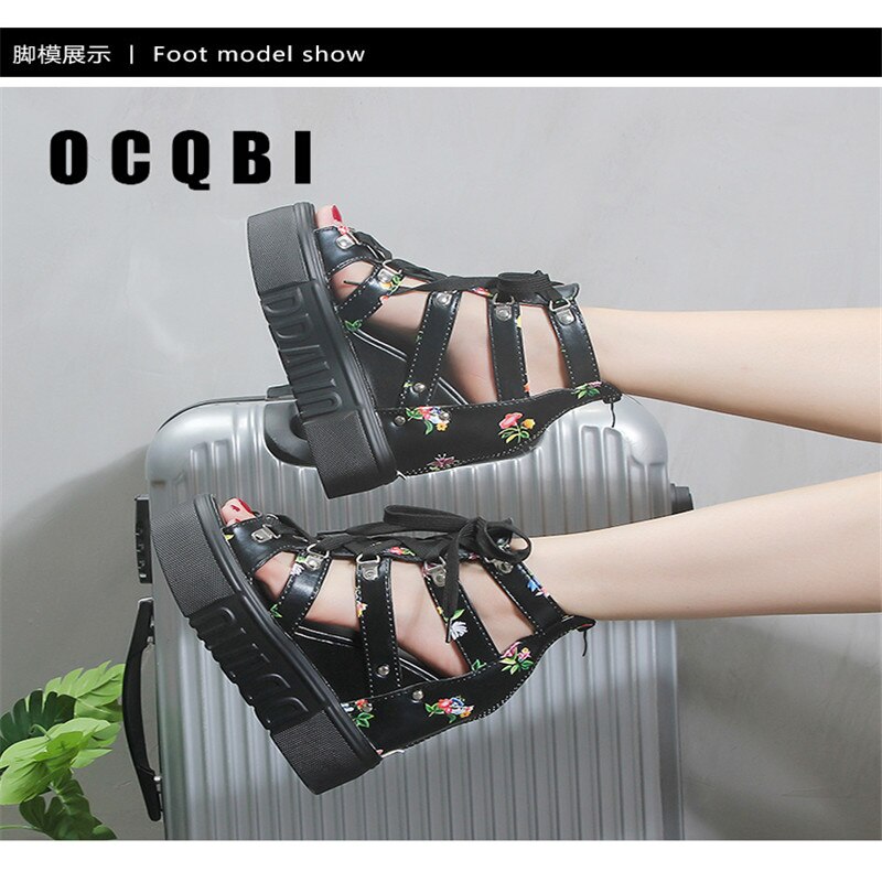 Plateau sandalen dames schoenen zomer super hoge hakken dames casual schoenen wedge sandalen dikke sandalen gladiator high top