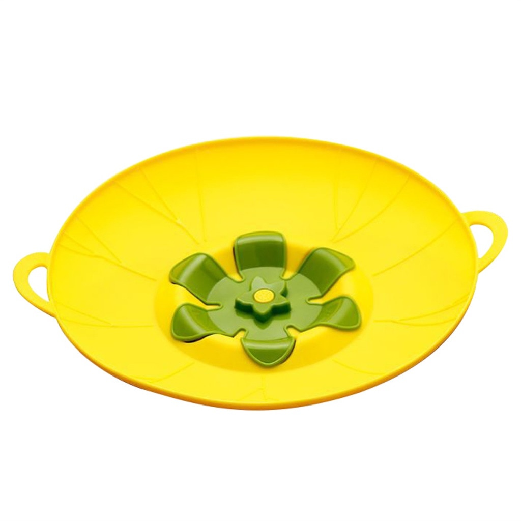 Astioiden osat kukka silikoni roisketulppa kattilan kansi vuototulppa kattilan kansi ylivuotoa estävä keittiöväline keittiöön: Keltainen