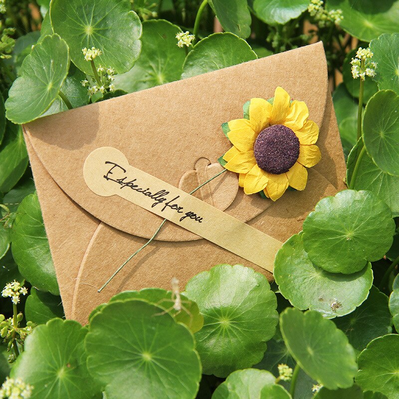 10pcs Retro Kraft Paper DIY Dried Flower Greeting ... – Grandado