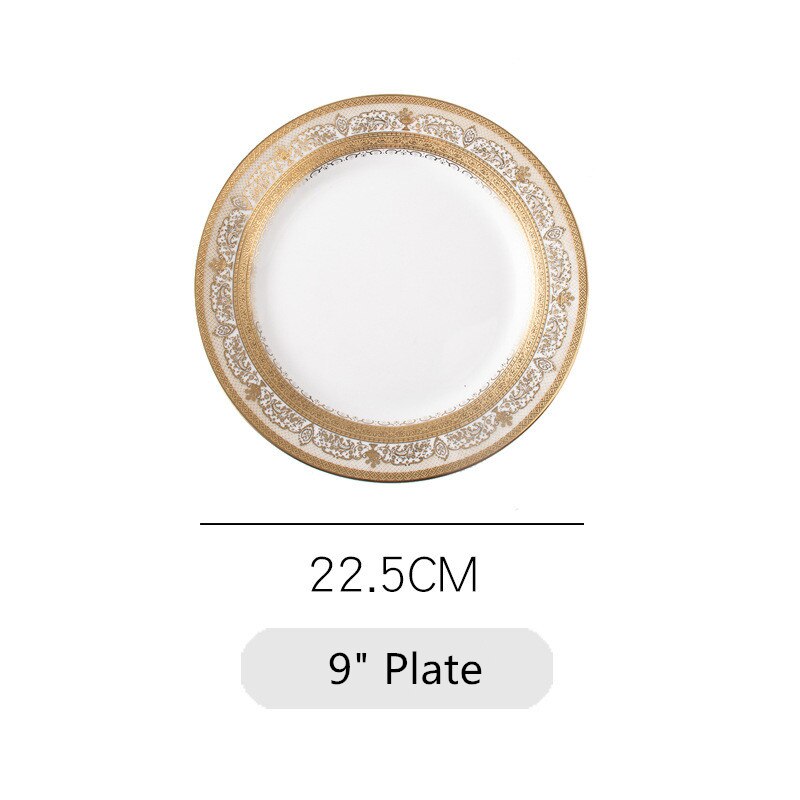 Western Steak Plate Dishes for restaurant scratch-resistant pendulum Fruit plate Square Plate Ceramic Dinner Plate Ceramic Plate: D 9 inch