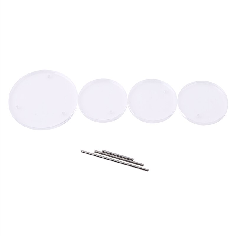 Acryl Sieraden Display Stand - Drie Ronde Draaibare Plateau's voor Ringen, Oorbellen, Kettingen: Transparent