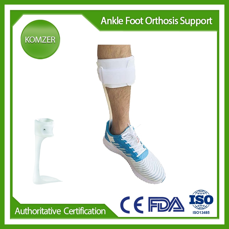 AFO Drop Foot Brace, suporte rígido da órtese do tornozelo para caminhar com sapatos, tala leve durável do pé do polietileno