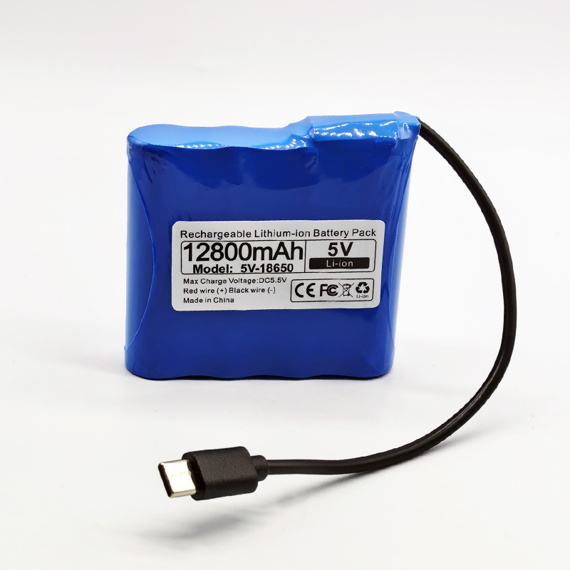 Original 6800mAh/12800mAh 5V 18650 lithium battery pack for Single Chip Microcomputer Outdoor LED Lamp,USB Fan,Bluetooth Speaker: PURPLE