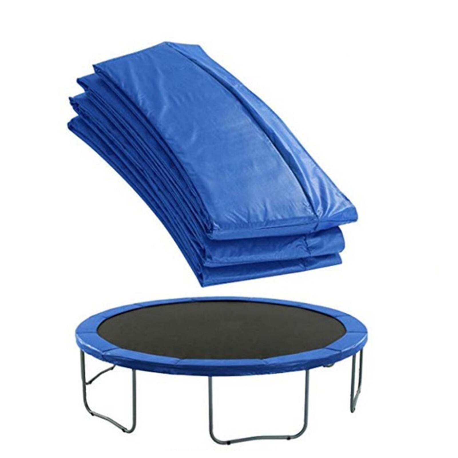 Cubierta protectora lateral Universal para trampolín, almohadilla de seguridad de repuesto, cubierta de resorte azul de PVC, impermeable, para Borde de trampolín de 6/8 pulgadas