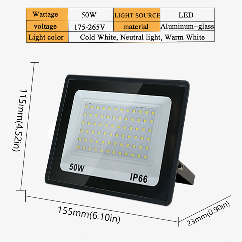 Projecteur LED projecteurs extérieurs étanche IP66 220V 10W 20W 30W 50W 100W 150W 200W 300W éclairage extérieur de panneau d'affichage d'usine: S / SIENNA