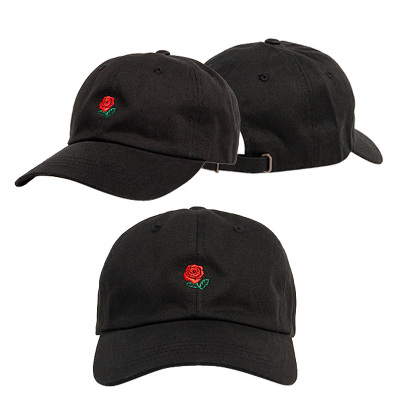 Rose Baseball Caps Vrouwen Snapback Cap Bloem Zomer Borduren Gebogen Lente Caps Mannen Hip Hop Hoeden 3.8