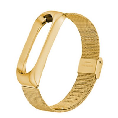 Pulsera inteligente para Xiaomi mi Band 3 4 mi Band 4 3 correa de Metal de acero inoxidable Z2: Gold / For mi band 4
